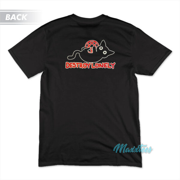 Kodone x Destroy Lonely Black Cat T-Shirt