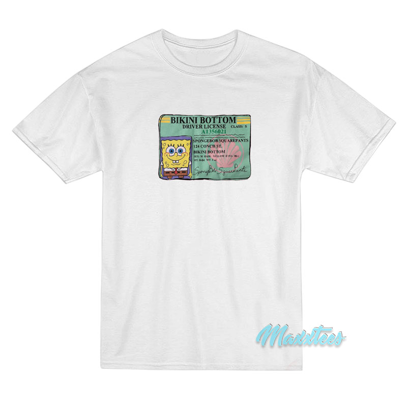 Spongebob Bikini Bottom Driver License T-Shirt