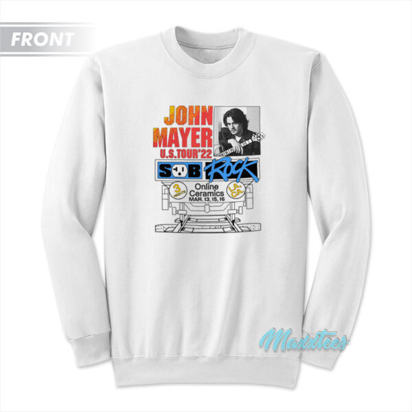 John Mayer US Tour 22 Sob Rock LA Train Sweatshirt