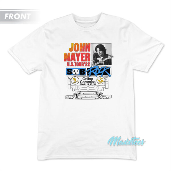 John Mayer US Tour 22 Sob Rock LA Train T-Shirt