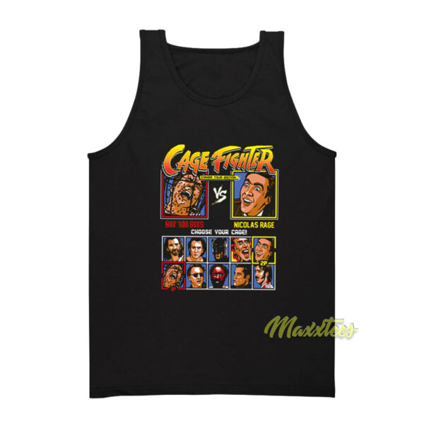 Cage Fighter Street Fighter Nicolas Cage Tank Top