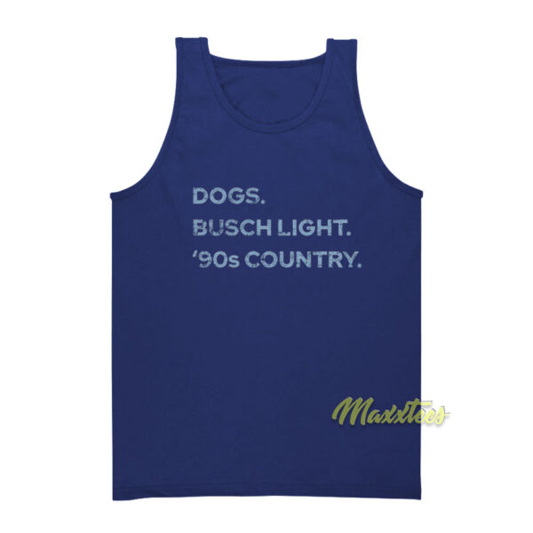 Dogs Busch Light 90s Country Tank Top