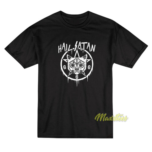 Hail Satan Cat 666 T-Shirt