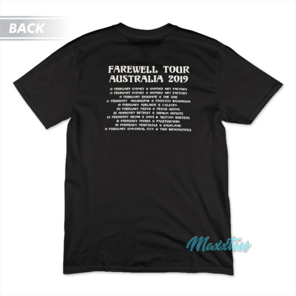 Phoebe Bridgers Metal Farewell Tour Australia T-Shirt