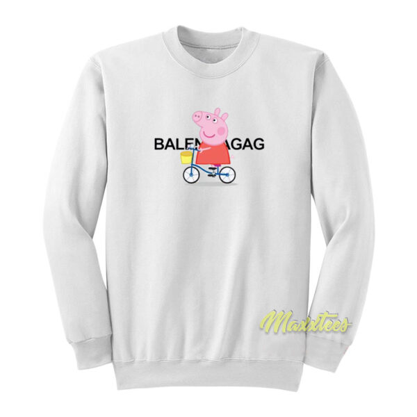Balenciaga Peppa Pig Bicycle Parody Funny Sweatshirt