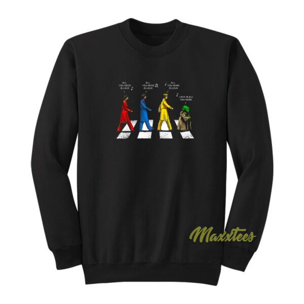 Beatles Yoda All You Need Is Love Sweatshirt