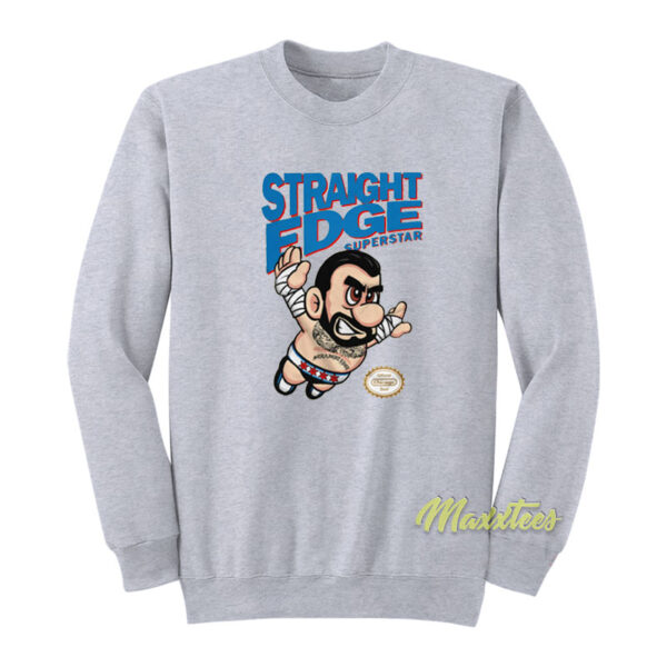 Straight Edge Superstar CM Punk Super Mario Sweatshirt