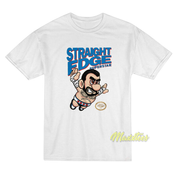 Straight Edge Superstar CM Punk Super Mario T-Shirt