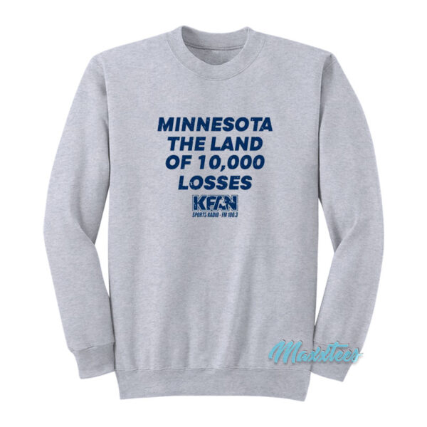 Minnesota The Land Of 10000 Losses Sweatshirt