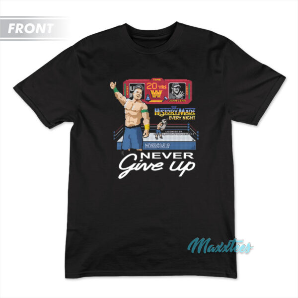 John Cena 20 Years Never Give Up T-Shirt