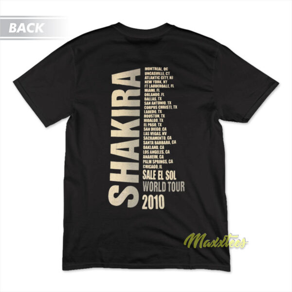 Shakira Sale El Sol World Tour T-Shirt