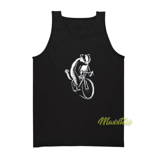 Badger On A Bicycle Tank Top