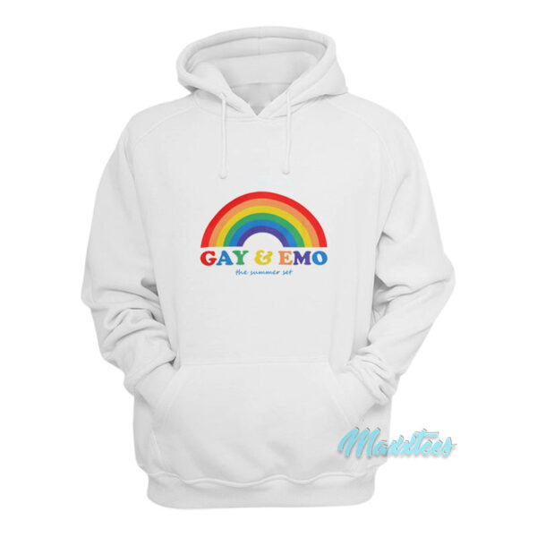 Gay And Emo The Summer Set Rainbow Hoodie