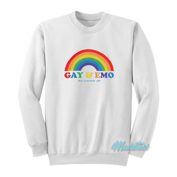 Gay And Emo The Summer Set Rainbow Sweatshirt