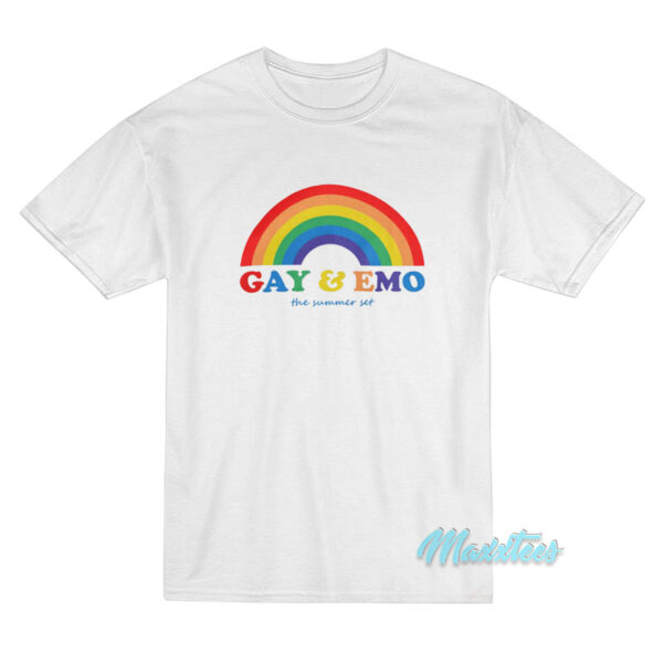 Gay And Emo The Summer Set Rainbow T-Shirt