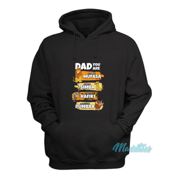 Lion King Dad You Are Word Stack Hoodie