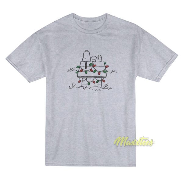 Peanuts Snoopy Doghouse Christmas Light T-Shirt