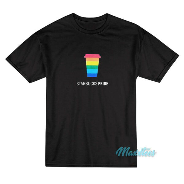 Starbucks Pride Rainbow Cup Logo T-Shirt