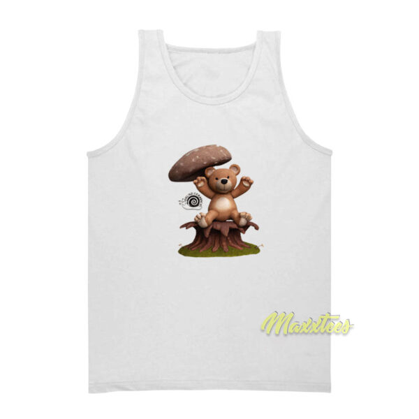 Bear Sitting On Mushroom Tank Top