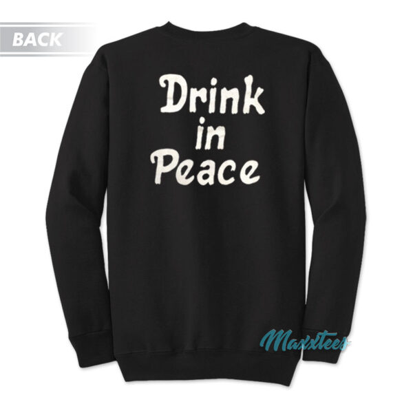 Black Death Vodka Drink In Peace Slash Sweatshirt