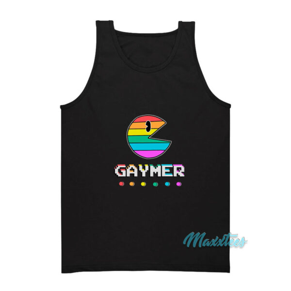 Gaymer Gay Gamer Pac Man Pride Tank Top
