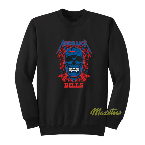 Metallica Buffalo Bills Skull Sweatshirt