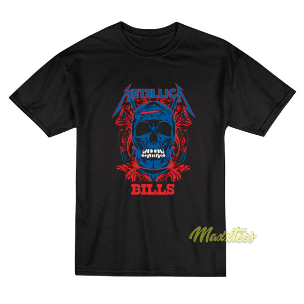 Metallica Buffalo Bills Skull T-Shirt