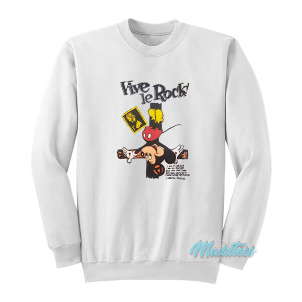 Vive Le Rock Crucified Mickey Mouse Sweatshirt