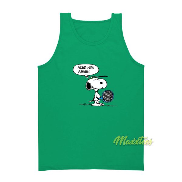 Aced Him Again Snoopy Tank Top