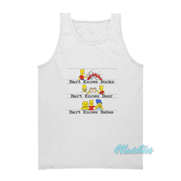 Bart Knows Books Beer Babes Tank Top
