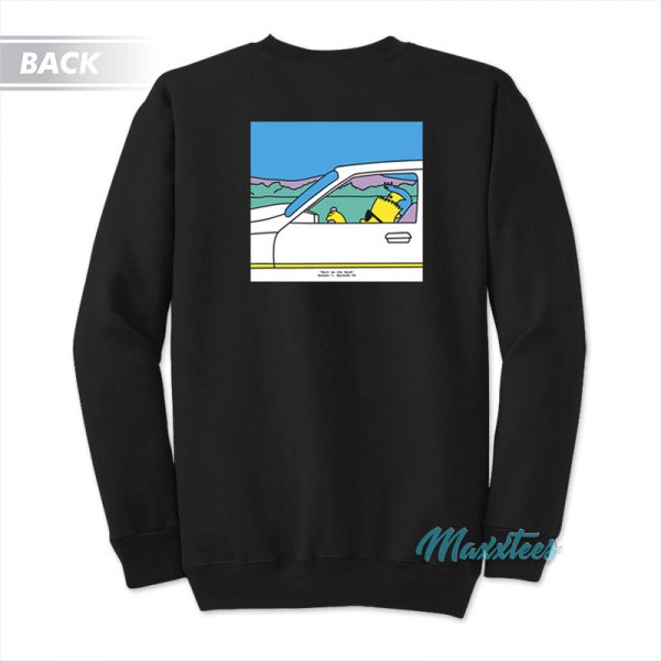 Bart Simpson Driving Scenic Sweatshirt