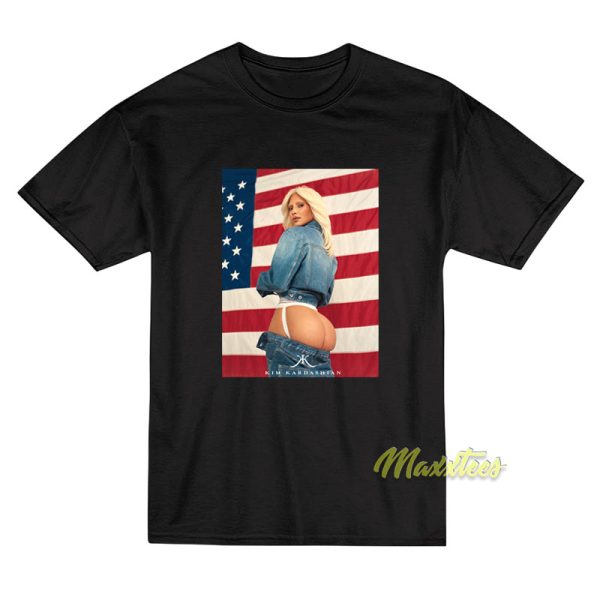Kim Kardashian American Flag T-Shirt