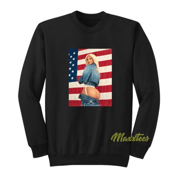 Kim Kardashian American Flag Sweatshirt