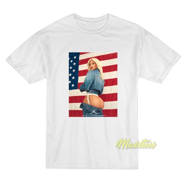 Kim Kardashian American Flag T-Shirt