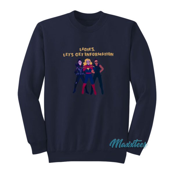Ms Marvel Ladies Let's Get Information Sweatshirt
