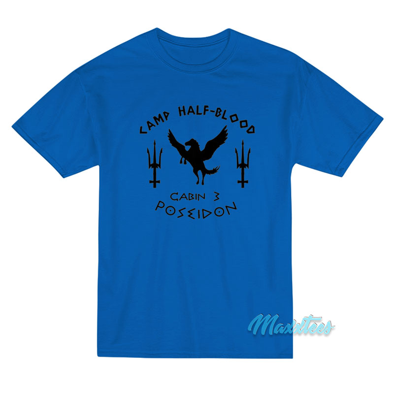 High-Quality Camp Half-Blood Son Of Poseidon Front & Back T-shirt, Easy to  Match
