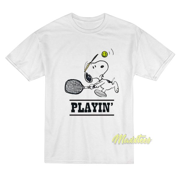 Snoopy Playing Tennis T-Shirt