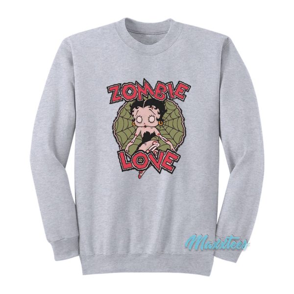 Betty Boop Zombie Love Spider Sweatshirt