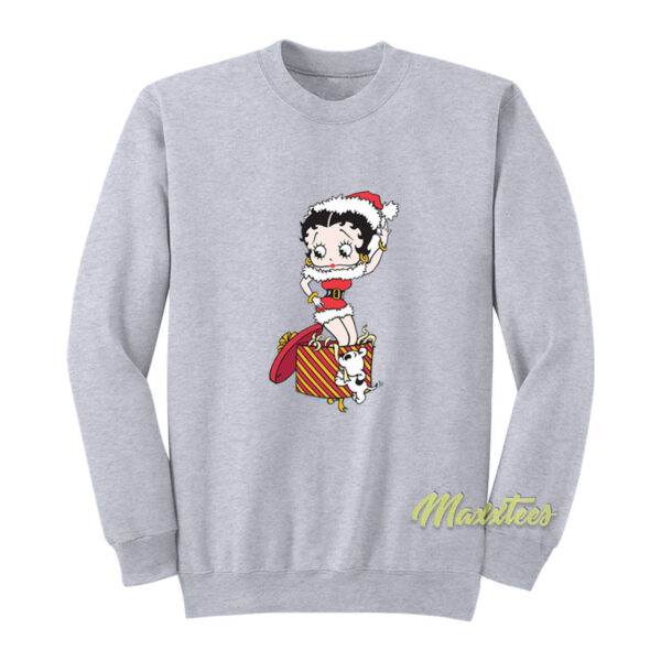 Betty Boop Christmas Present Sweatshirt