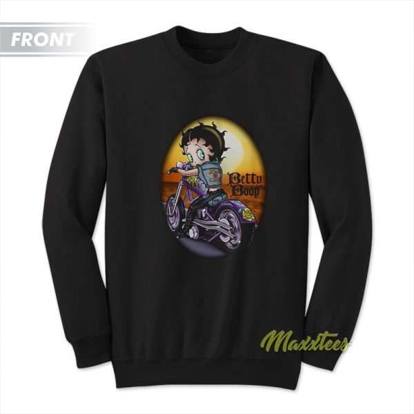 Betty Boop Wild Child Motorcycle Sweatshirt