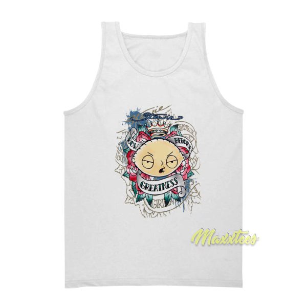 Family Guy Stewie Griffin Bow Before Greatness Tank Top