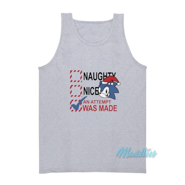 Naughty Nice An Attempt Was Made Sonic Tank Top