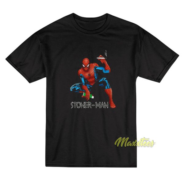 Stoner Man Spider Man Smoke Weed T-Shirt