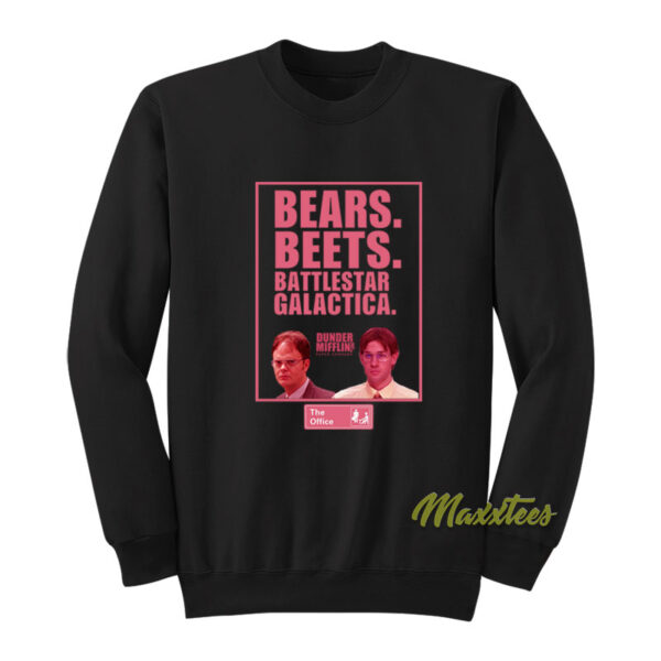 The Office Bears Beets Battlestar Galactica Sweatshirt