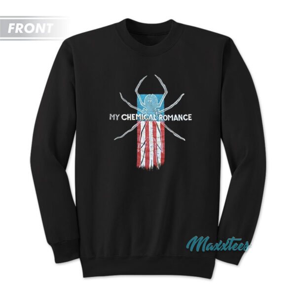 MCR Spider American Flag Skull Sweatshirt