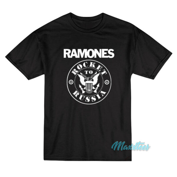 Ramones Rocket To Russia Logo T-Shirt
