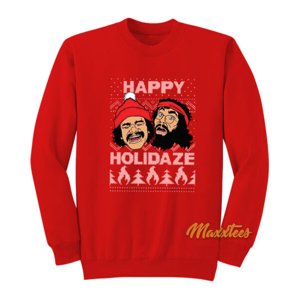 Cheech and Chong Happy Holidaze Christmas Sweatshirt