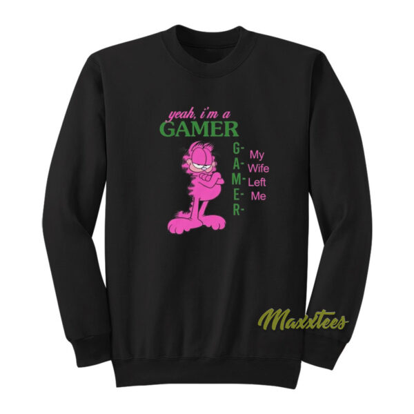Garfield Yeah I'm A Gamer Sweatshirt
