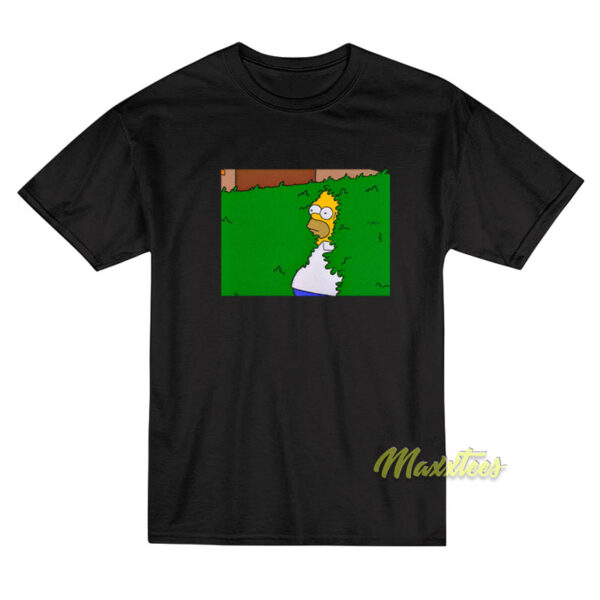Homer Simpson Disappearing Into The Bushes T-Shirt