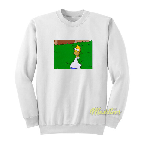 Homer Simpson Disappearing Into The Bushes Sweatshirt